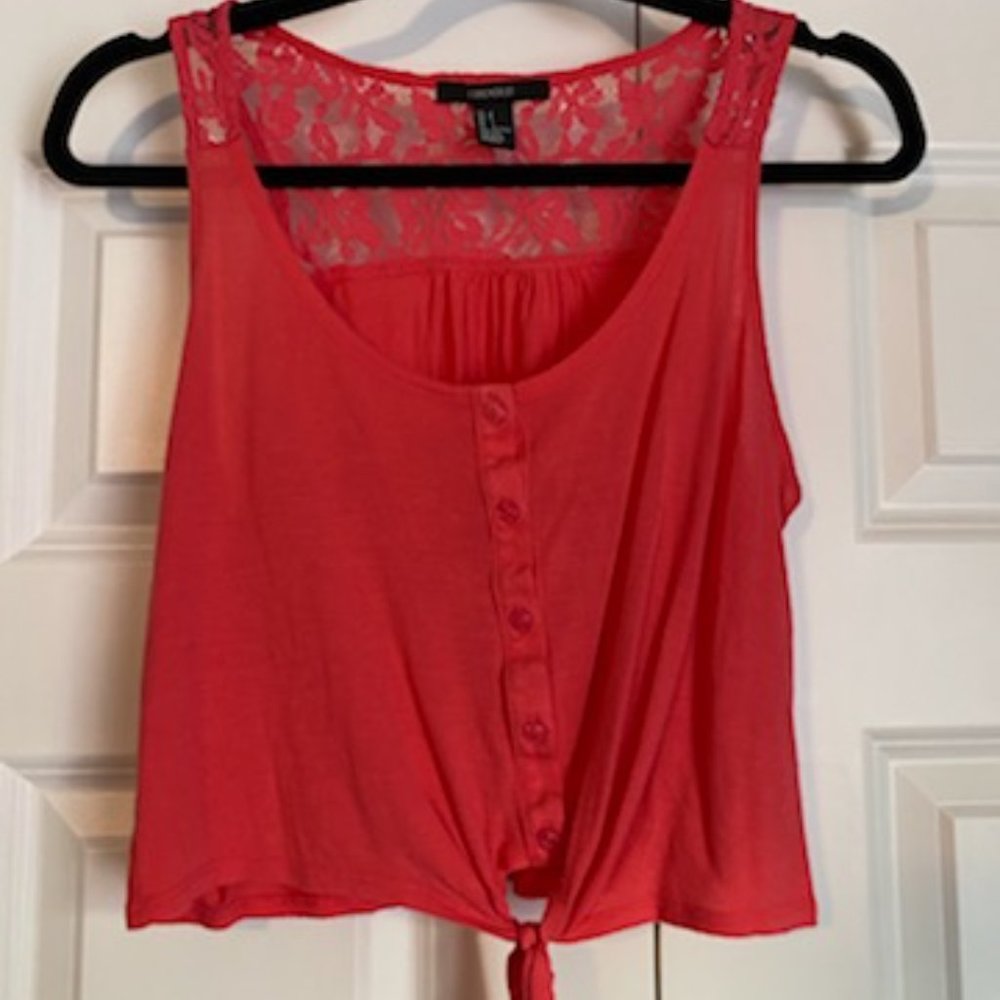 Cropped lace top